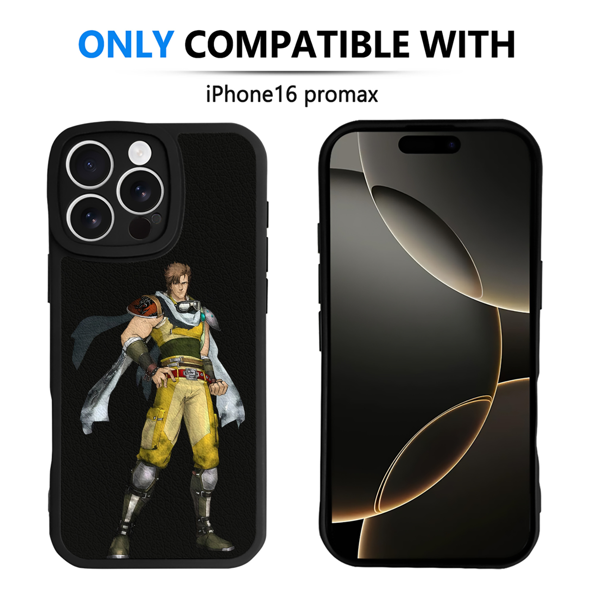 （画像用） 北斗の拳 Fist of the North Star 【iPhone 16シリーズ対応】シリコンスマホケース（レザー調） 材質：シリコン
